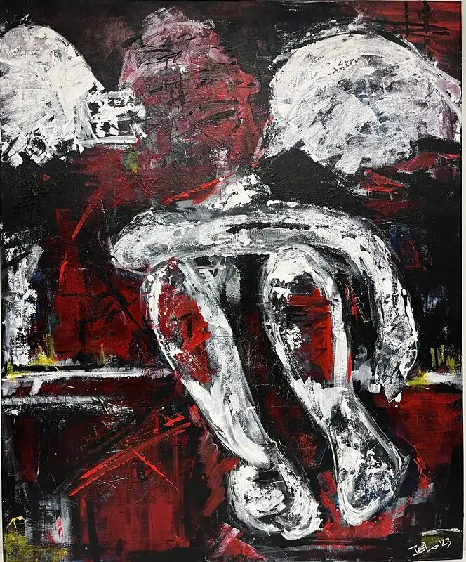 Akrylmålning Ako av JELO