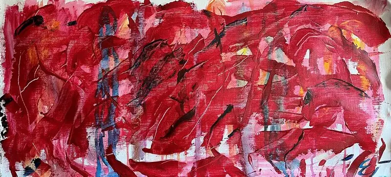 Akrylmålning FIGURANTER av Eli Joråd