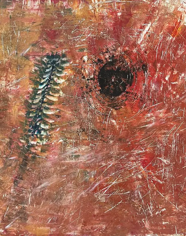 Akrylmålning Det spricker upp av Leif Eriksson