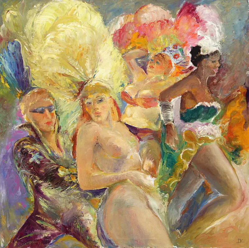 Oljemålning Uttryck för dans av Dimitri Zukov