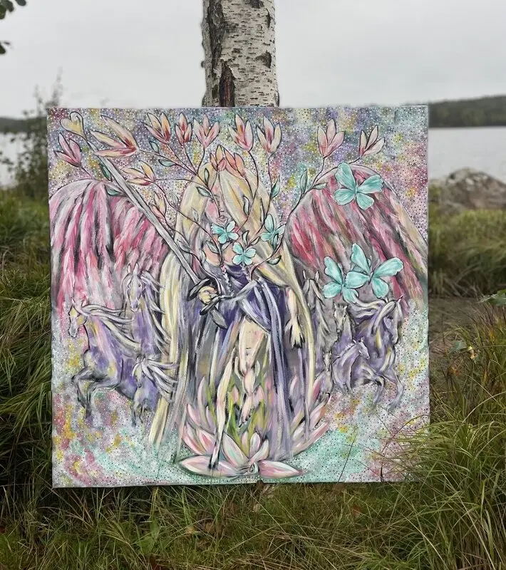 Akrylmålning av Jenny S. Jonsson