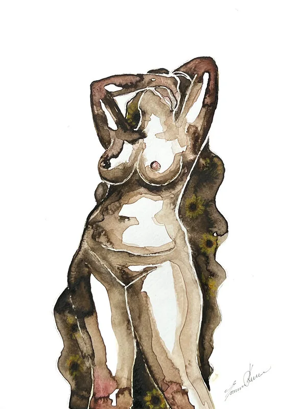 Akvarell Min sol 9 av Emma Kruse