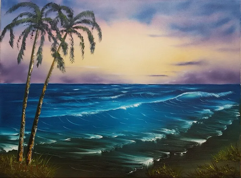 Oljemålning 21.13. Florida's Glory av Anders Wiberg