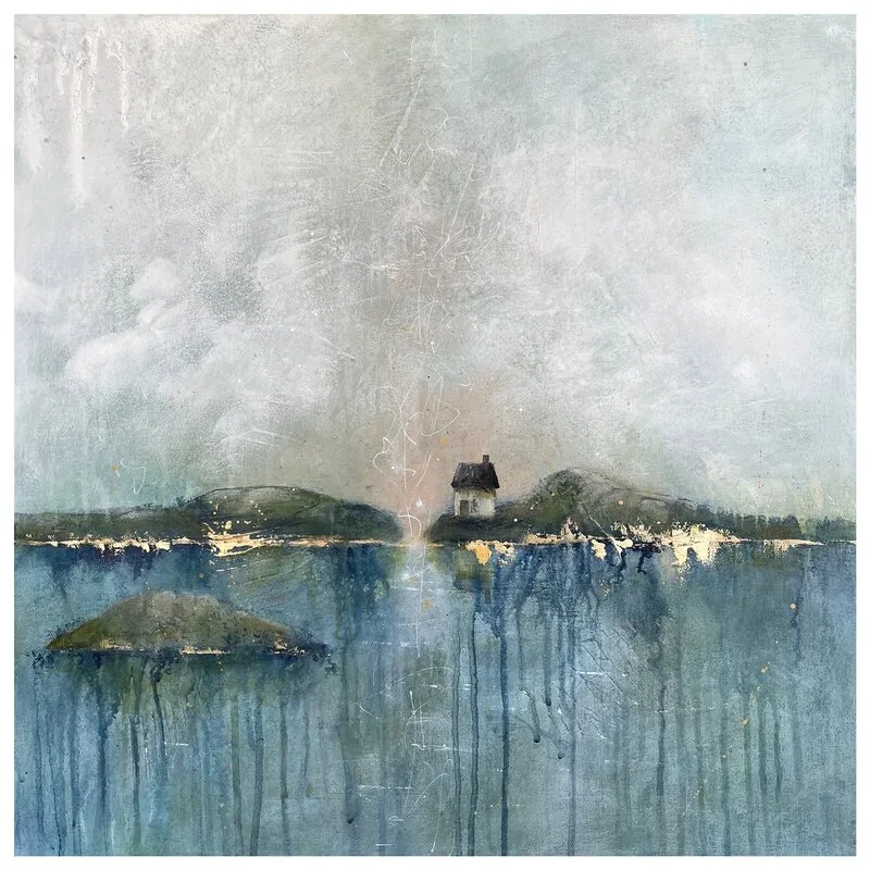 Akrylmålning Smell the sea and feel the sky av Monica Berglin