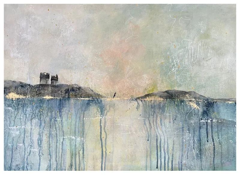 Akrylmålning Sunnydays by the sea av Monica Berglin