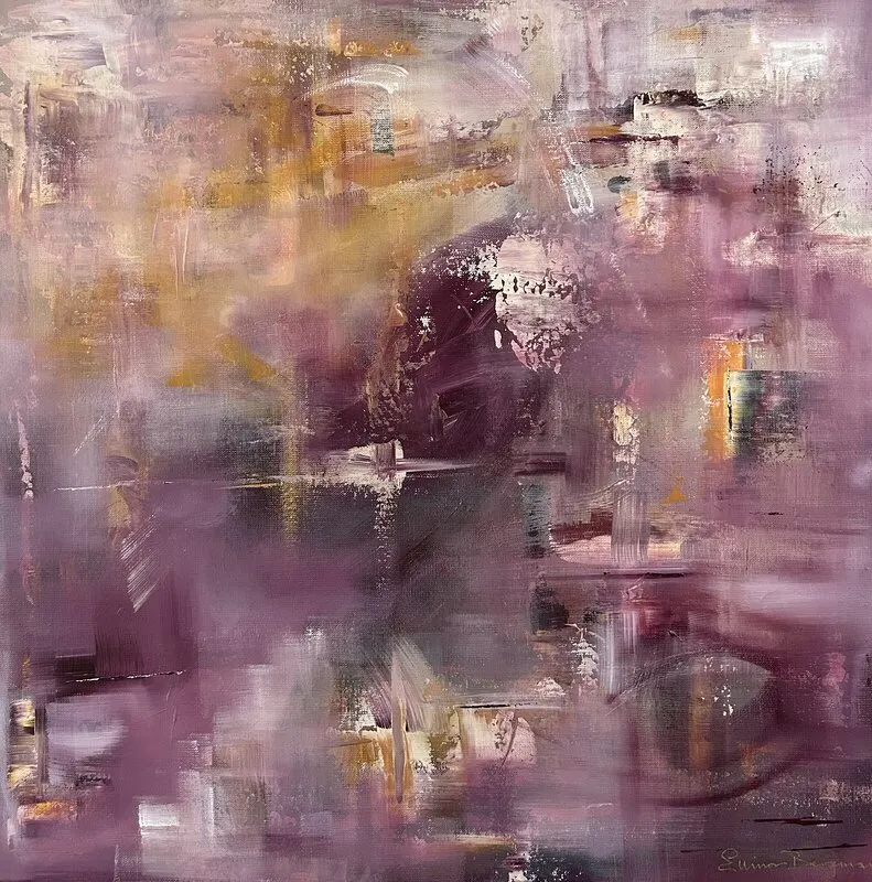 Akrylmålning Tänd alla ljus av Ellinor Bergman