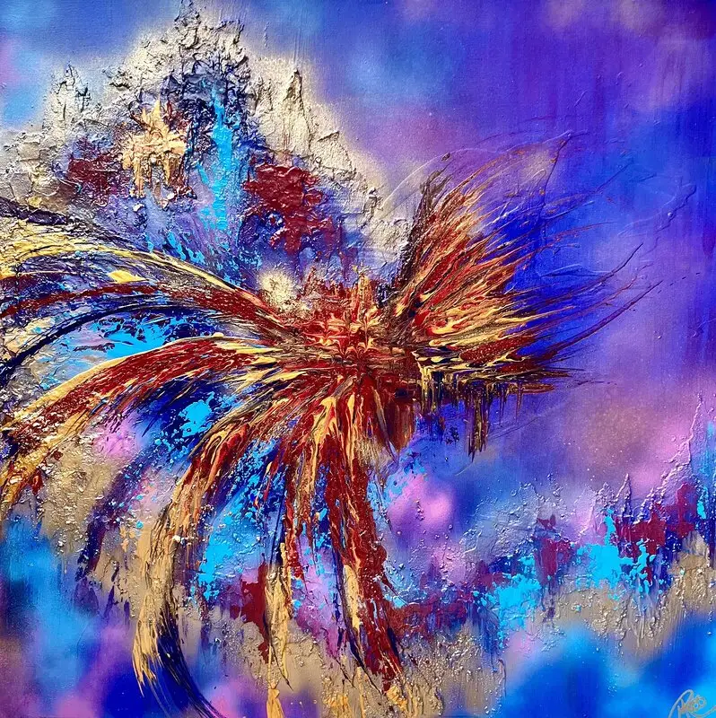 Akrylmålning Alive av Mette Ross