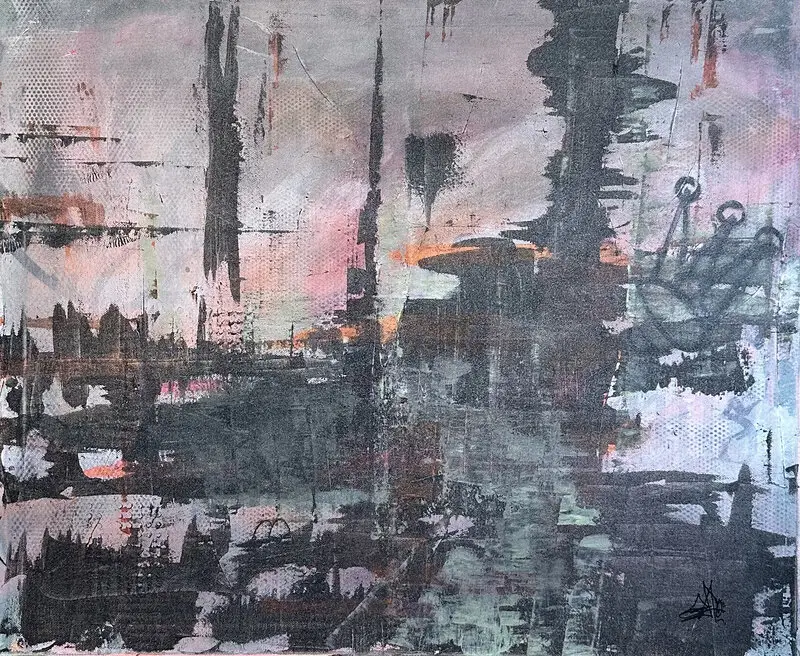 Akrylmålning REFLECTIONS av SOFDFORTY