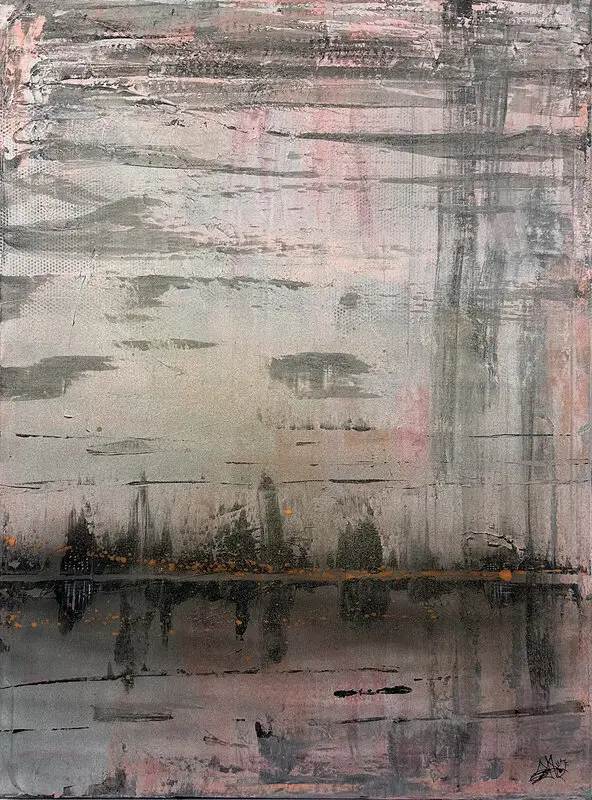 Akrylmålning HORIZON II av SOFDFORTY