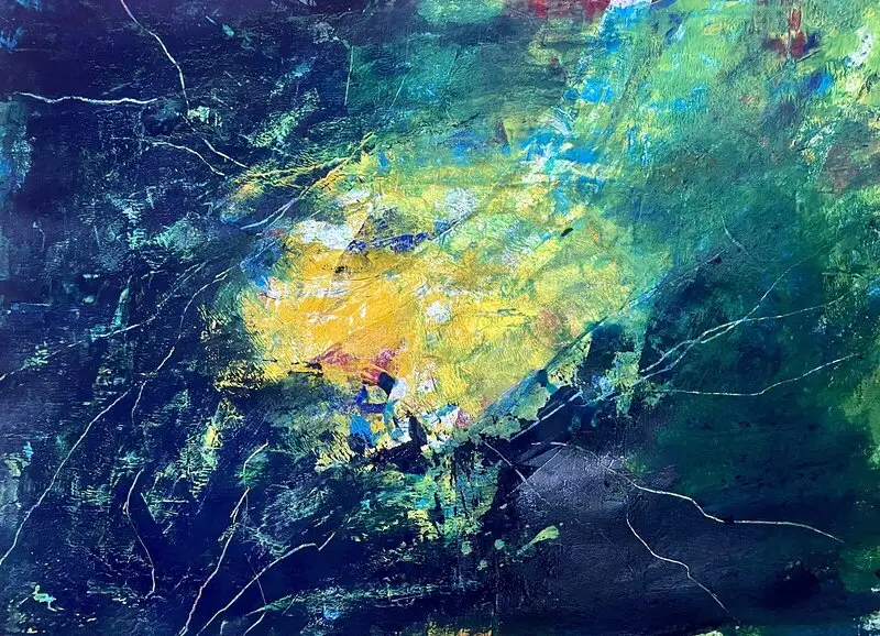 Akrylmålning Galax av Gunilla Tuvin