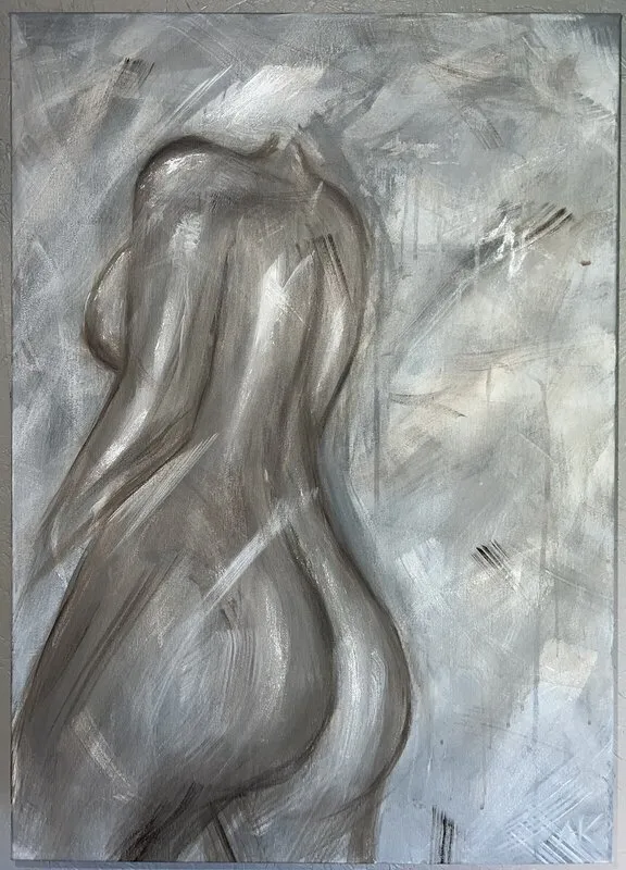 Akrylmålning Kvinna av Agnes Karlsson
