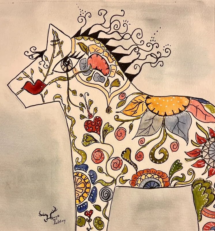 Akvarell Sommarminne av Catarina Hjort Tolstoy