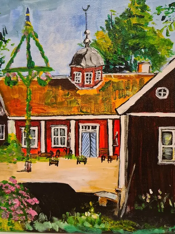 Akrylmålning Wira bruk av Ann-Christine Furustrand