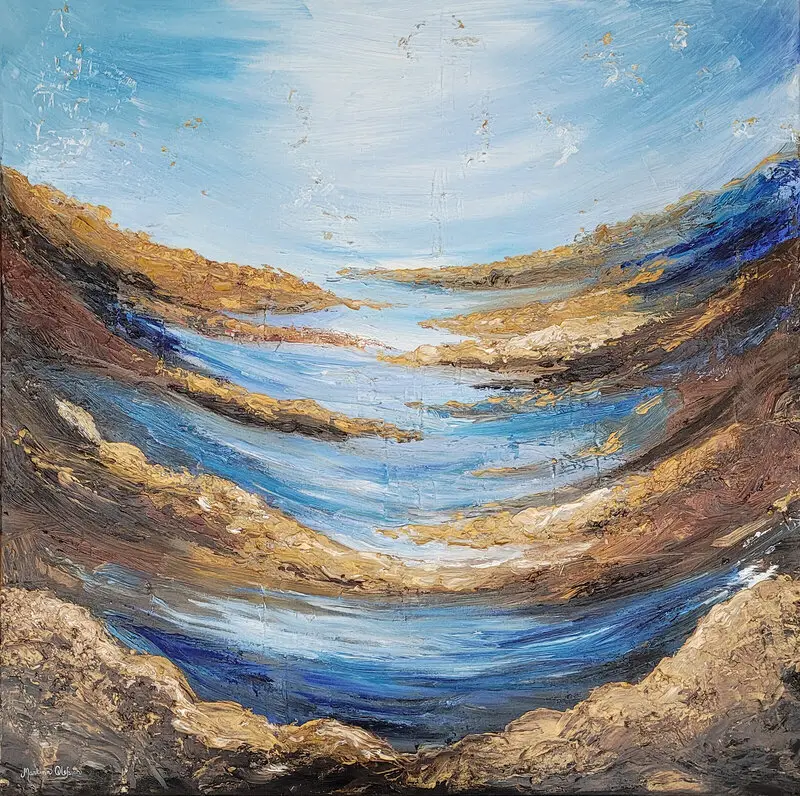 Oljemålning Finding Peace av Martina Olofsson