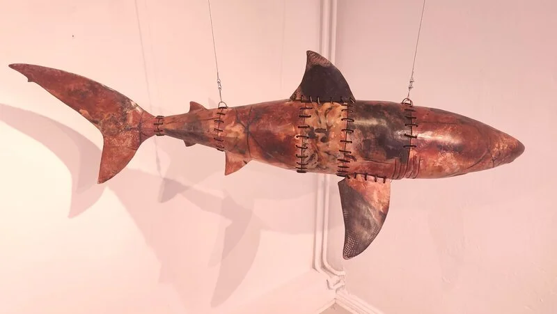 Skulptur Haj av Liv Sandberg