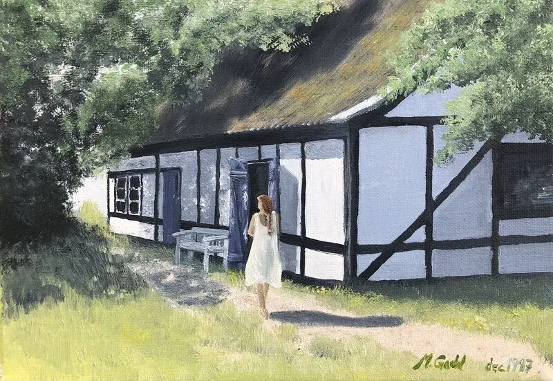Oljemålning Ensam av Marie Gadd
