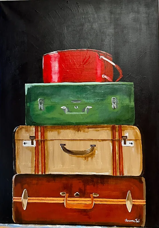 Akrylmålning Resa retro av Susanne Thell