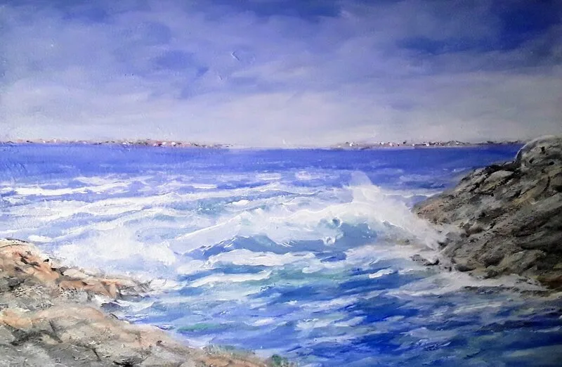 Akrylmålning av Dan Larsson