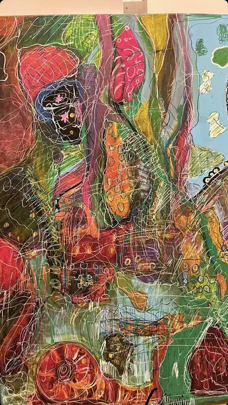 Akrylmålning Fantasi land av Maja Sommestad