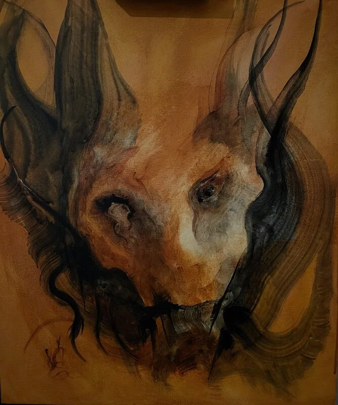 Oljemålning Untitled 2023 av Oannes Hagby