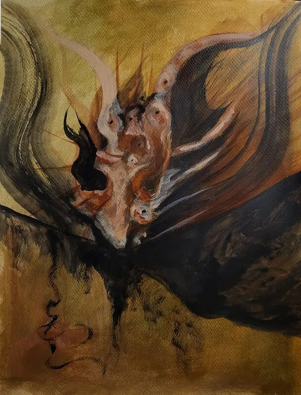 Akvarell Untitled 2023 av Oannes Hagby