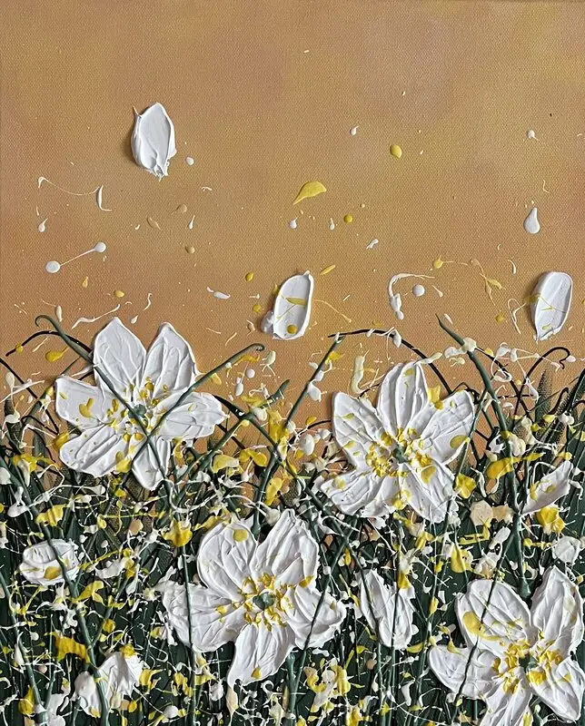 Akrylmålning Untitled av Veronica Fuchs