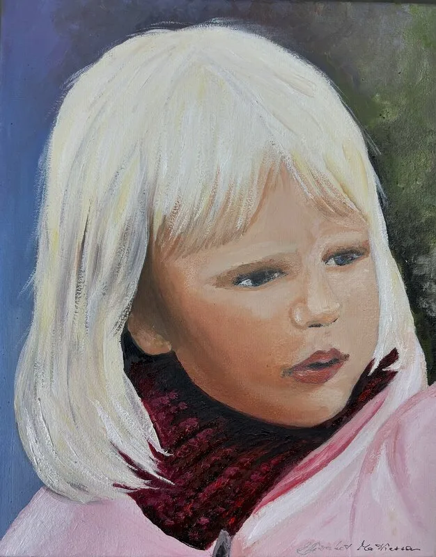 Oljemålning Viktoria av Elisabet Mattiasson