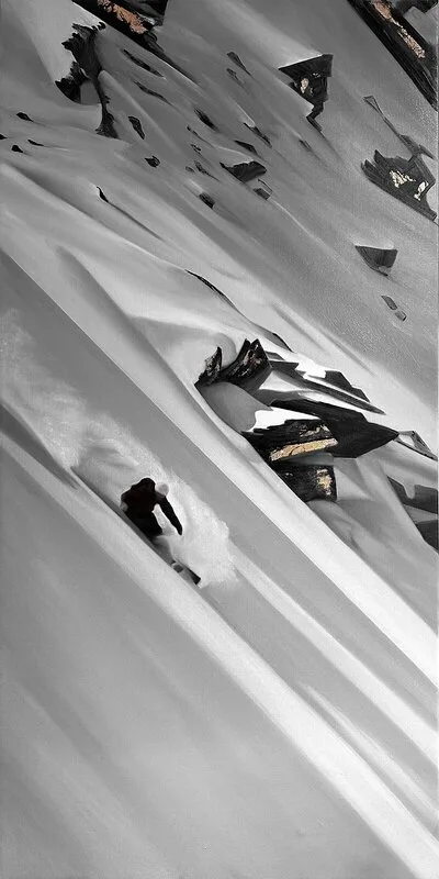 Oljemålning Steep II av Sofia Ohlsén