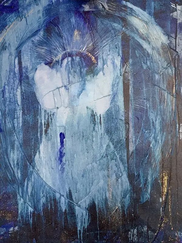 Akrylmålning Kärleken - själens språk av Monica Cederholm