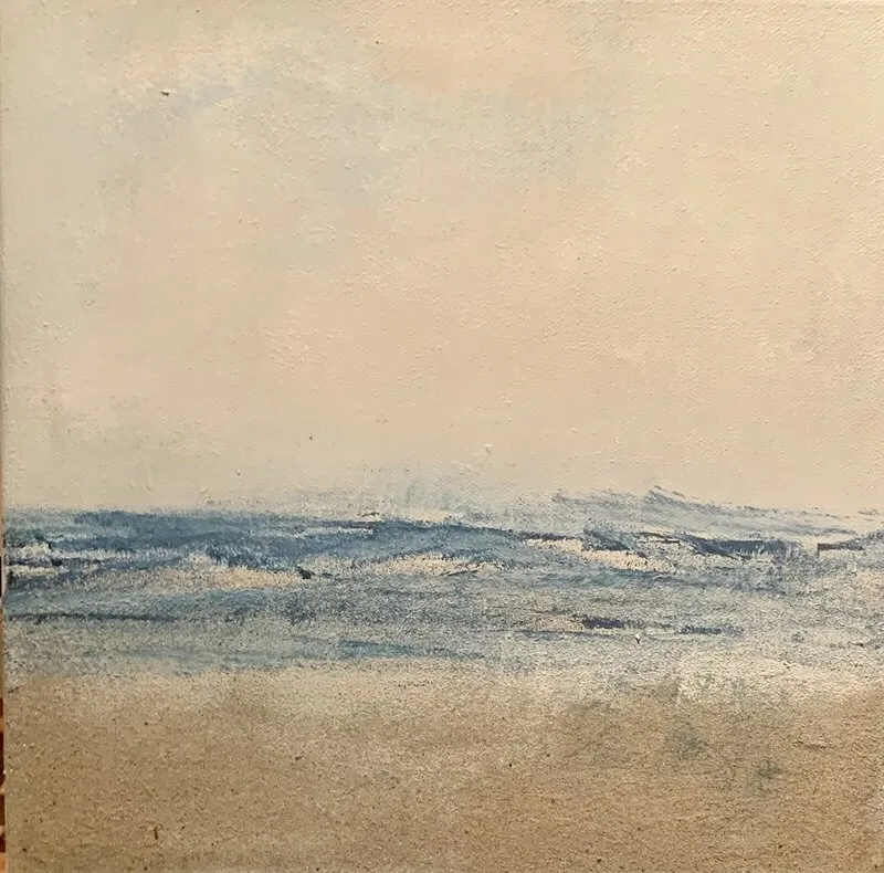 Akrylmålning Strand av Leena Edholt, ArtByLee