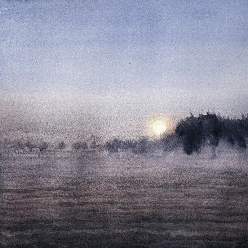 Akvarell Vorbasse, Denmark av Jesper Hörberg