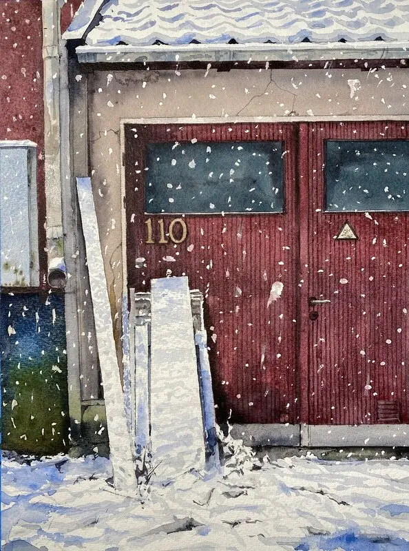 Akvarell Enskede, Sweden av Jesper Hörberg