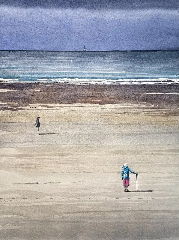 Akvarell Saint-Malo, France av Jesper Hörberg