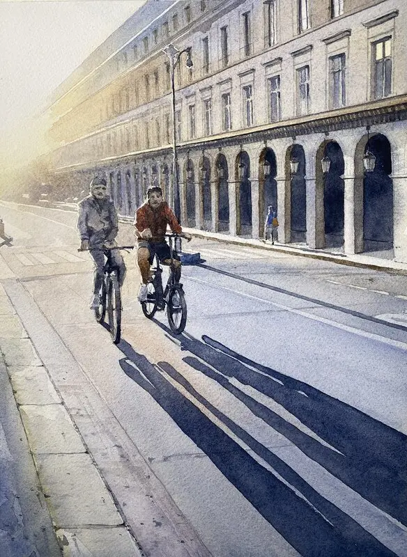 Akvarell Paris, France av Jesper Hörberg