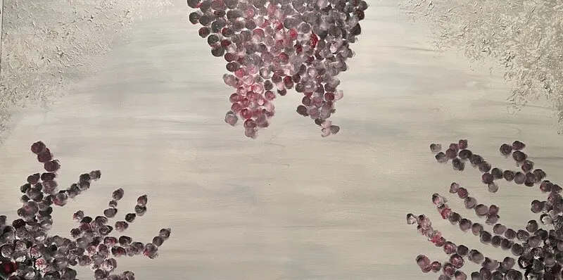 Akrylmålning Red av Helena "fotohella_art” Bergman