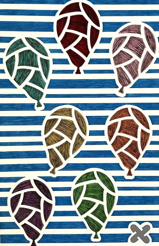 Akrylmålning The Balloon Ride av Lars The Allan