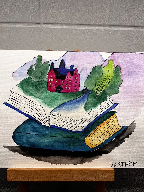 Akvarell Sagovärlden av Jolina Ström