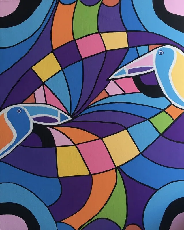 Akrylmålning av Micke Bergert