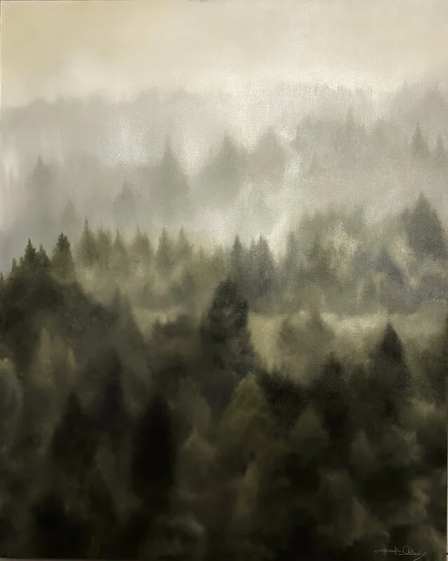 Oljemålning Secret garden av Sofia Ohlsén