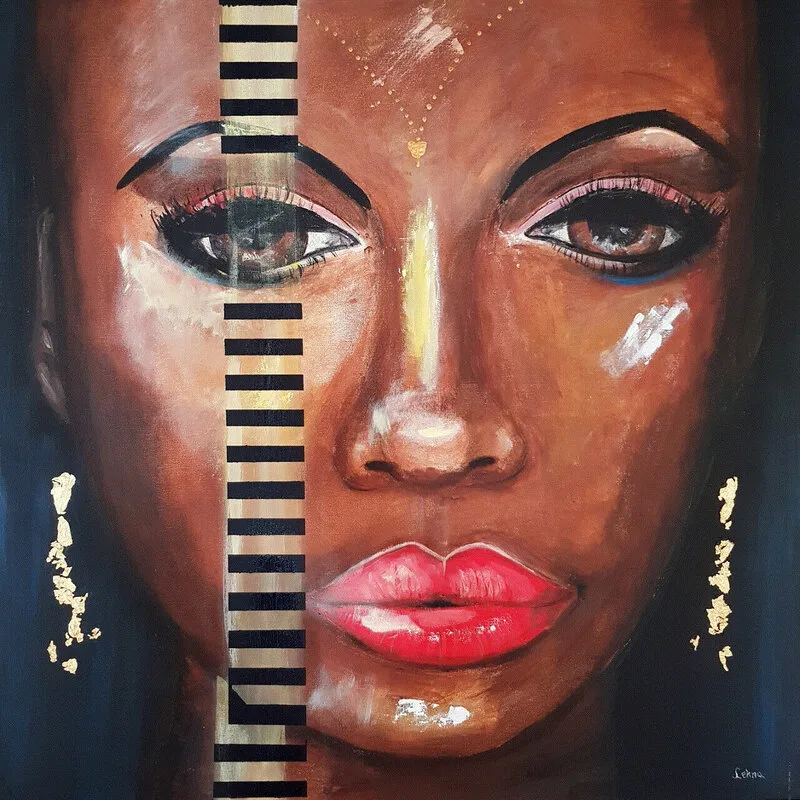 Akrylmålning Black is beautiful av Lehna Fahlström