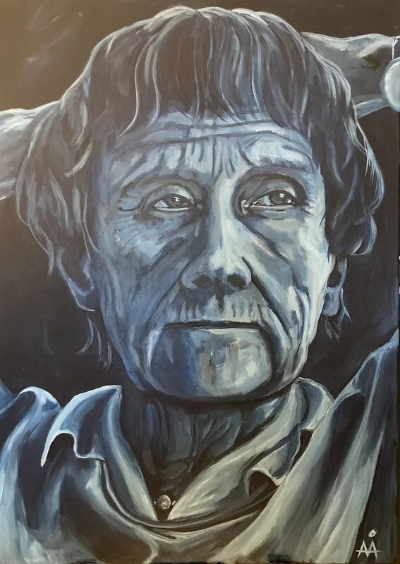 Akrylmålning Astrid av Anna Ånelöf