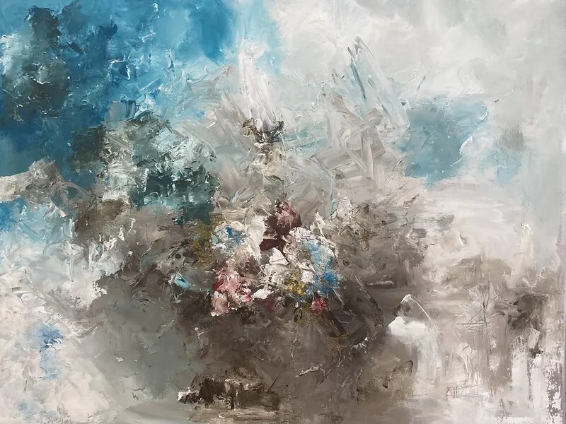 Akrylmålning Rokoko av Heléne Sikdal