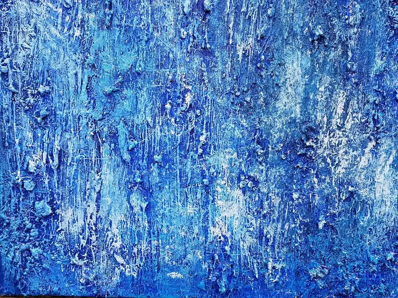 Akrylmålning Kind of blue av Kerstin Kinman