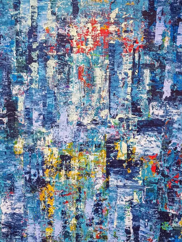 Akrylmålning Reflection av Kerstin Kinman