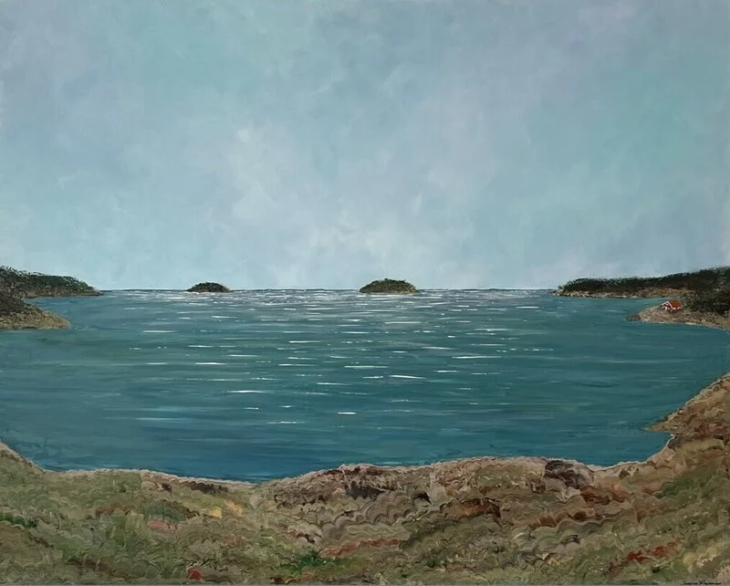 Akrylmålning Skärgård av Jessica Frykman