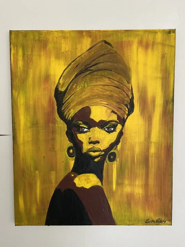 Akrylmålning Own your beauty av Erika Vales