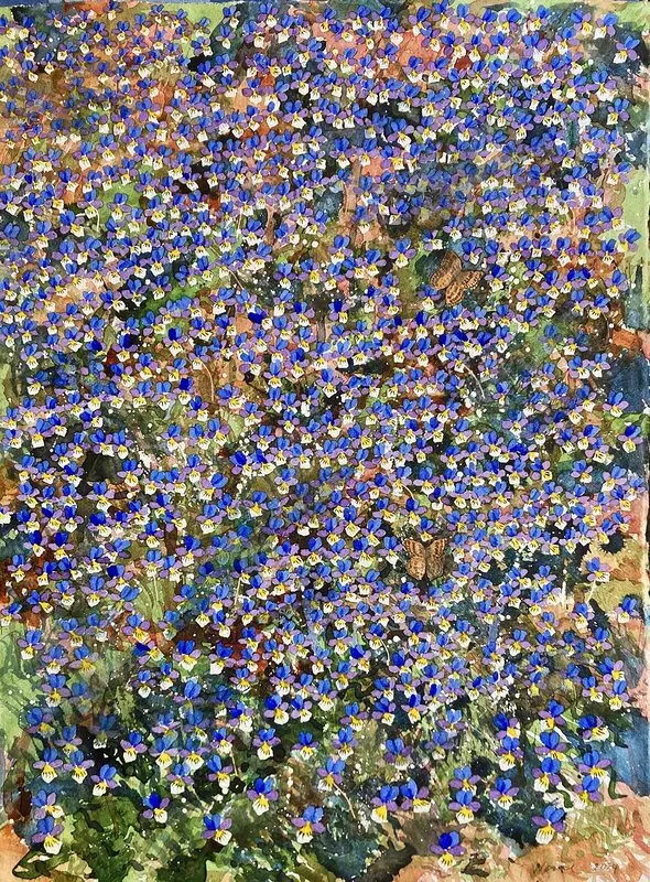 Akvarell Symbios 2 av Tord Wennerblom