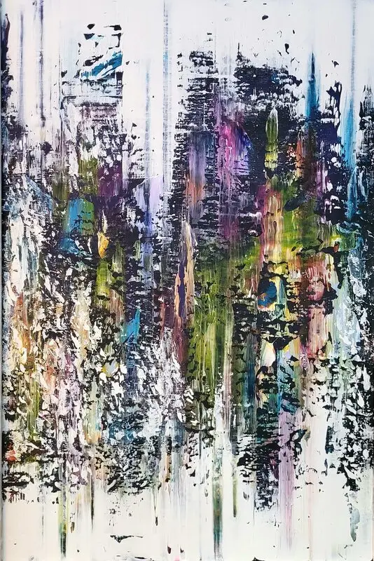 Akrylmålning Winter Purple III av Tobias Staaf