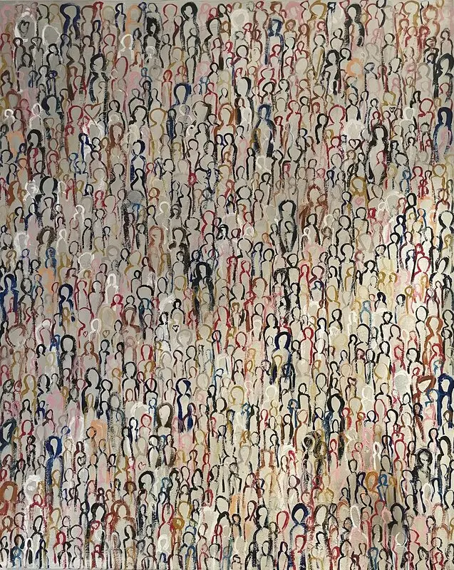 Akrylmålning United av Peter Frejeberg