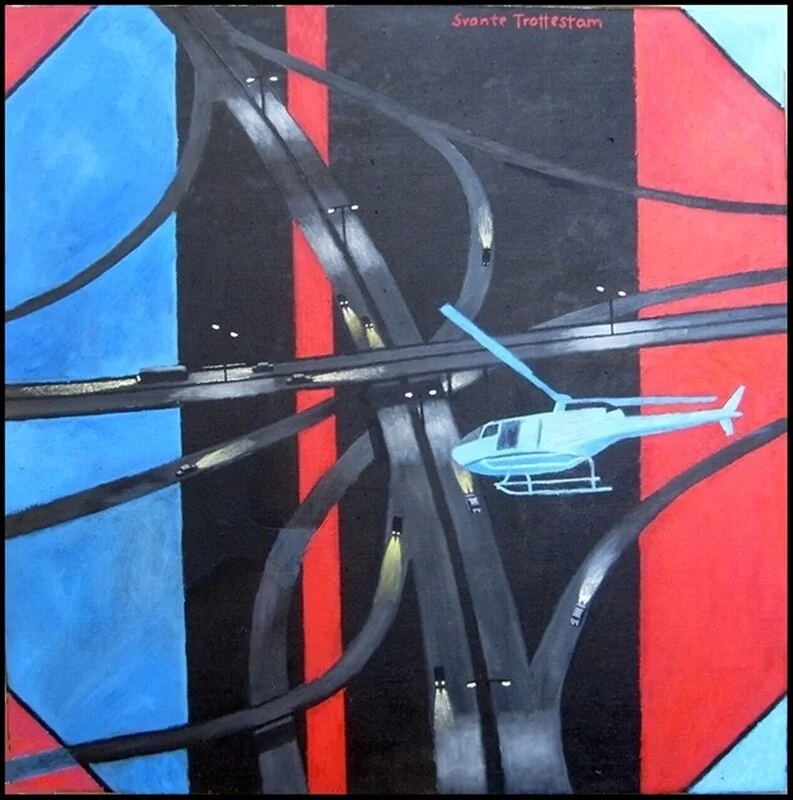Oljemålning Helikopter l av Svante Trottestam